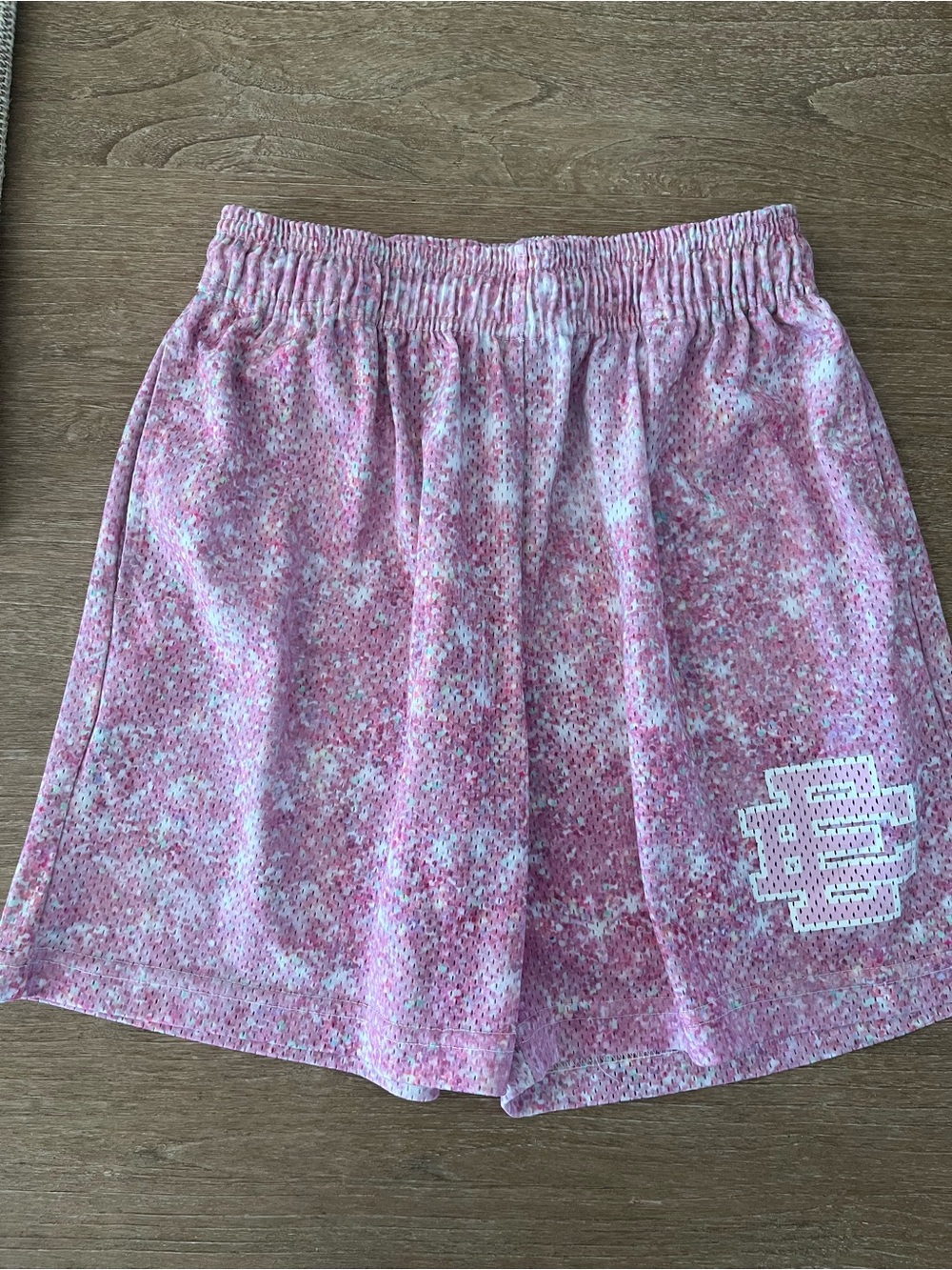 Eric Emanuel Pink Galaxy Print Athletic Shorts